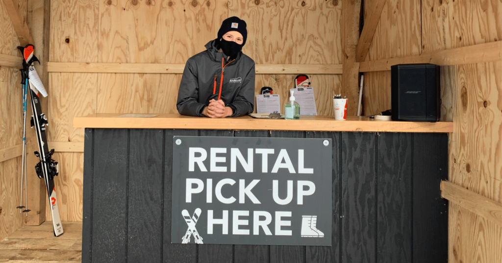 Rental counter at Bousquet Mountain