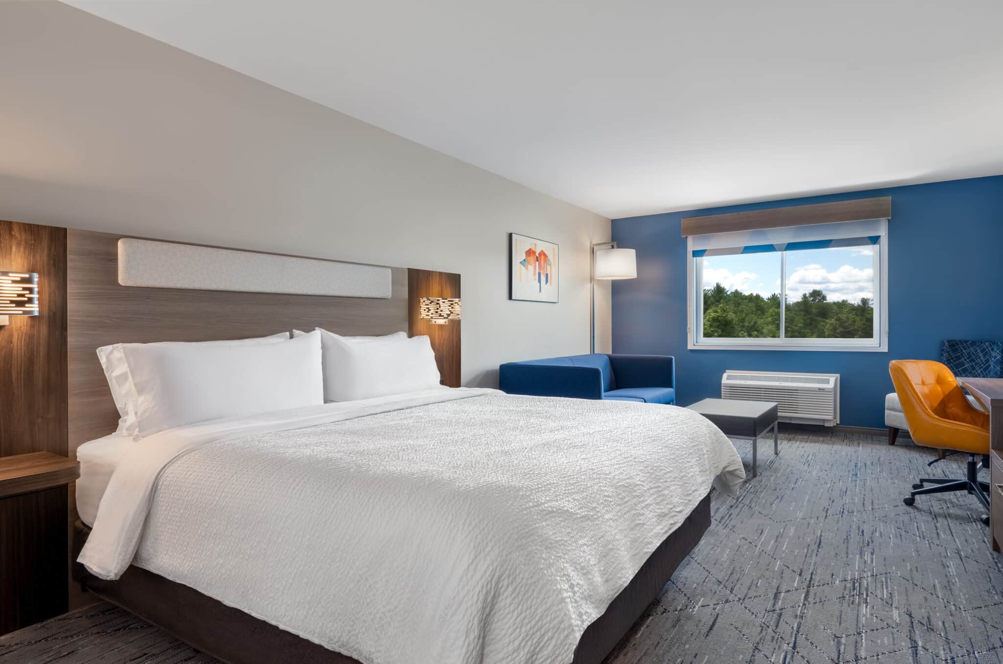 Bedroom at the Holiday Inn Express & Suites - Pittsfield | Lenox | Berkshires